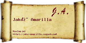 Jakó Amarilla névjegykártya